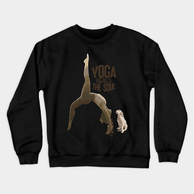 yoga heals the soul Crewneck Sweatshirt by siano